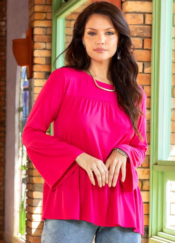 Blusa Pink em Malha de Viscose