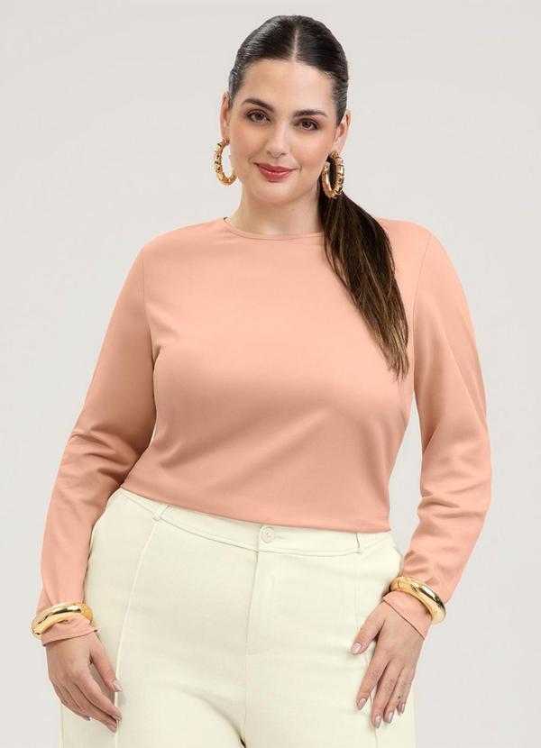 Blusa Plus Size em Viscose Laranja