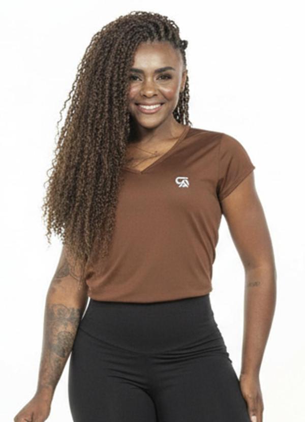 Blusa Sport Feminina Marrom