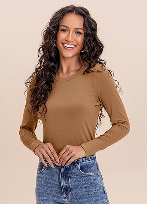 Blusa Suede Basic Marrom
