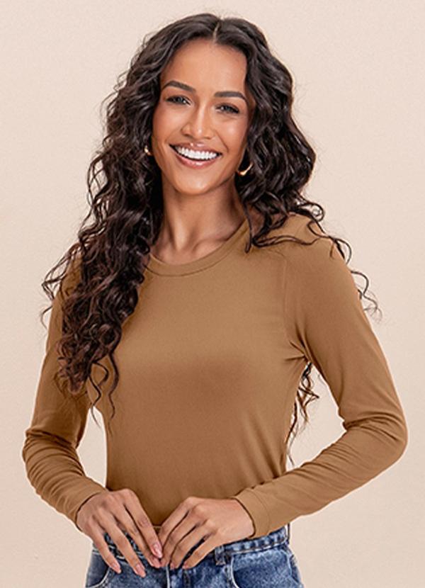 Blusa Suede Basic Marrom
