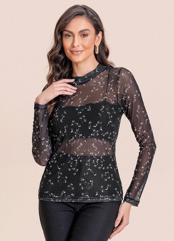 Blusa Tule Preto