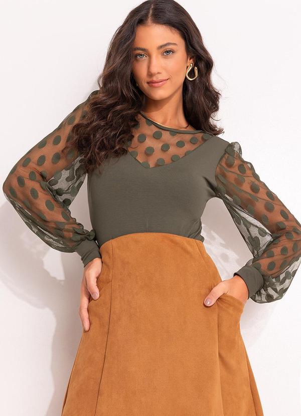 Blusa Verde em Malha de Viscose