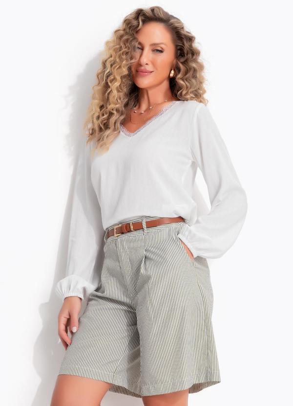 Blusa Verde Menta em Viscose Plana