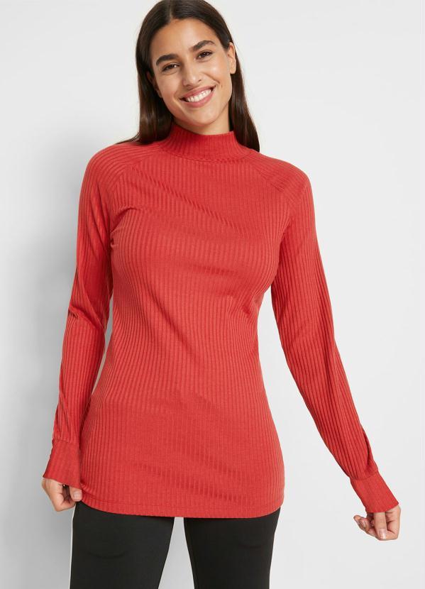 Blusa Vermelho em Canelado