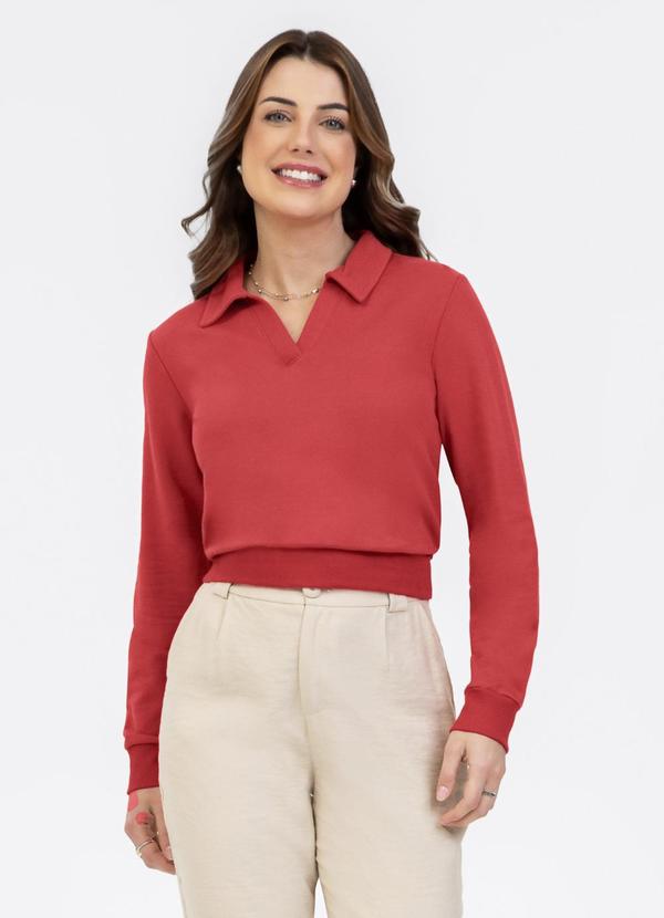 Blusão em Moletom Vermelho