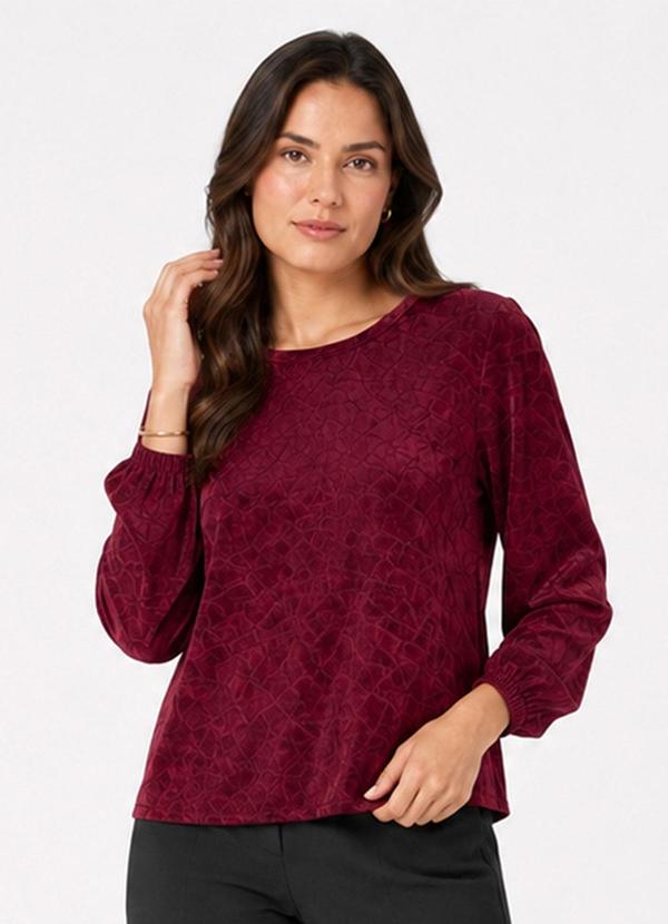 Blusão Feminino em Tecido Sumatra Vermelho