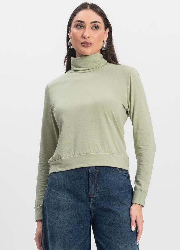 Vista 2 Blusão Gola Alta Feminino Verde INFINITA COR INFINITA COR