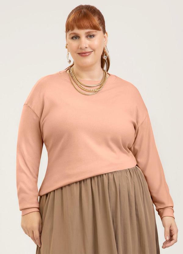 Blusão Plus Size em Algodão Laranja