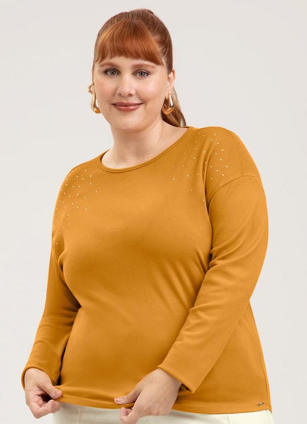 Blusão Plus Size em Algodão Laranja