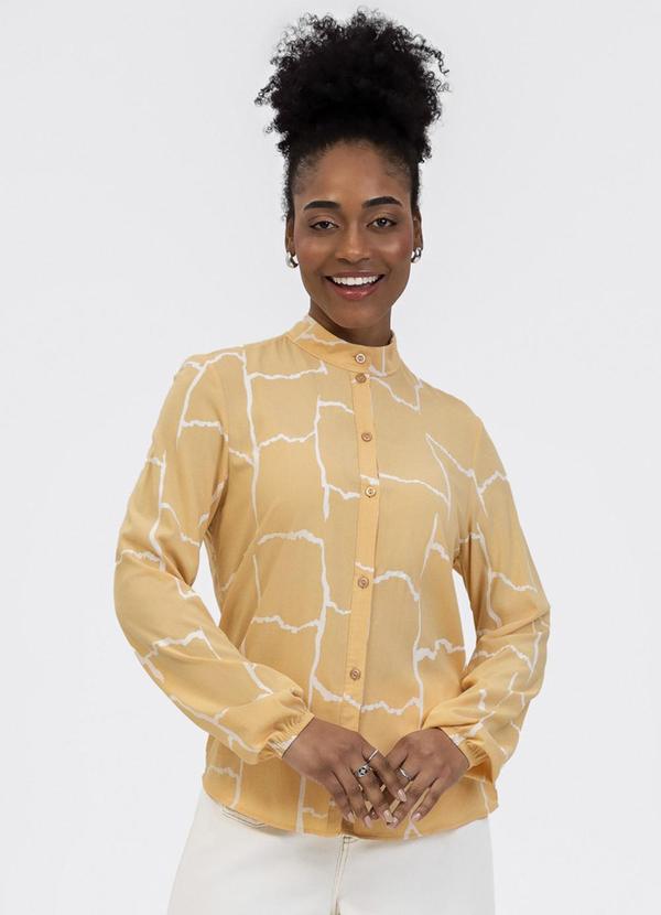 Camisa em Viscose Amarelo