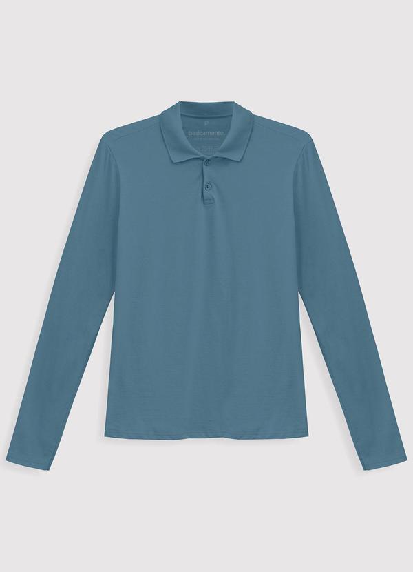 Vista 2 Camisa Polo Manga Longa Feminina Basicamente Basicamente