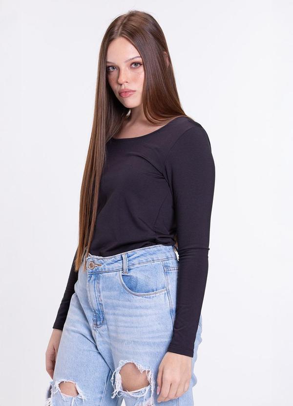 Camiseta Adulto Térmico Feminino Uv50+ Preto