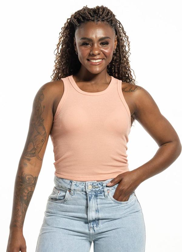 Regata Feminina Cropped Rosa
