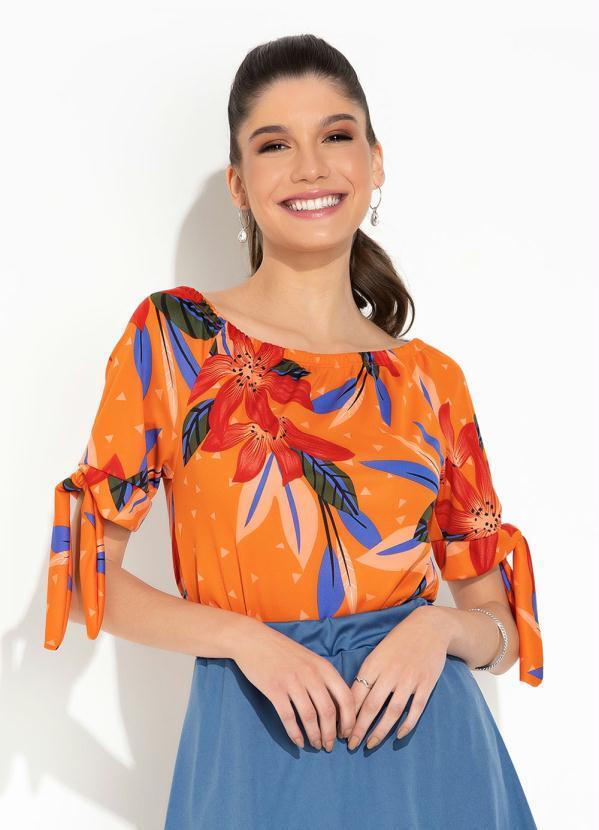 Vista 2 Blusa Floral Ombro a Ombro Rosalie Rosalie