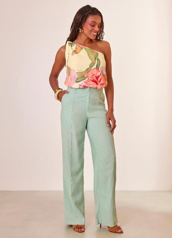 Blusa Ombro So Estampa Exclusiva Amarelo Vanilla