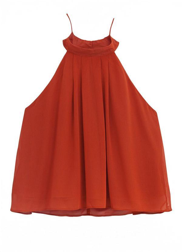Blusa Ampla em Crepe Terracota