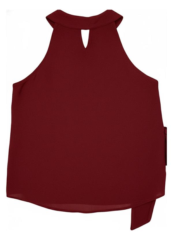 Blusa Assimétrica em Jacquard Bordo