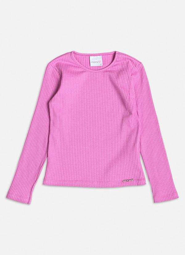 Blusa Básica Canelada Roxo Mystic Roxo