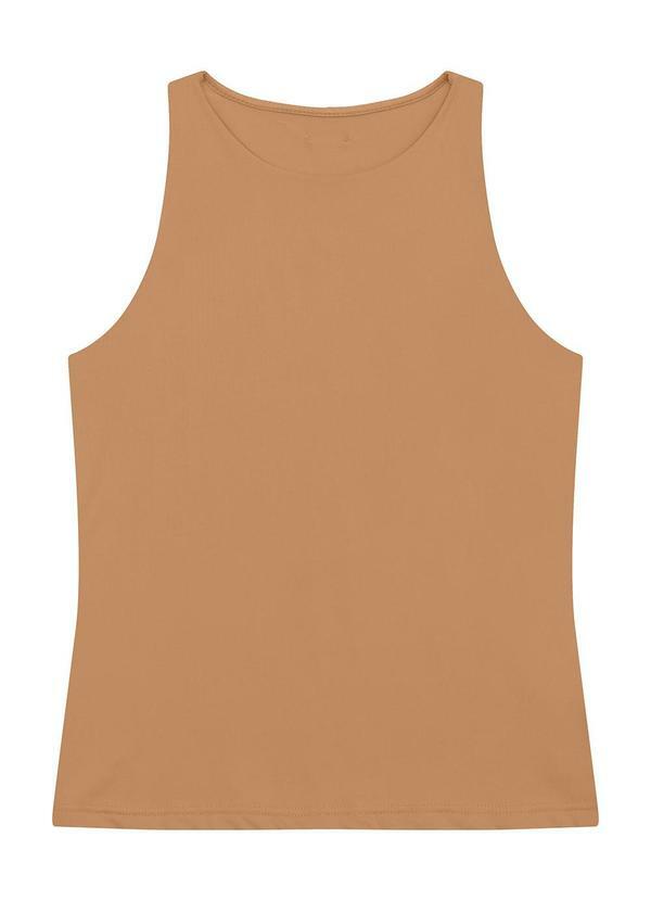 Blusa Básica em Malha Caramelo