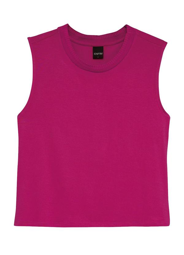 Blusa Básica em Viscose Fúcsia