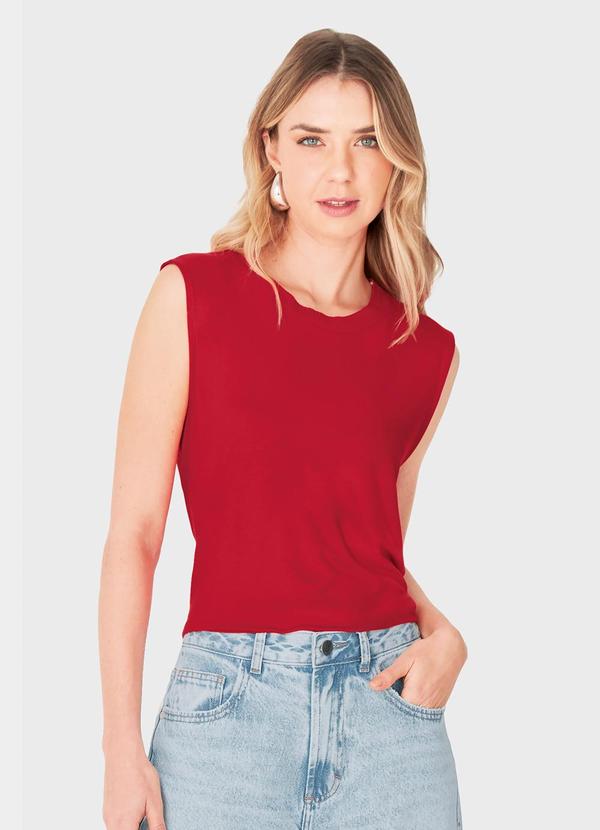 Blusa Básica em Viscose Vermelho