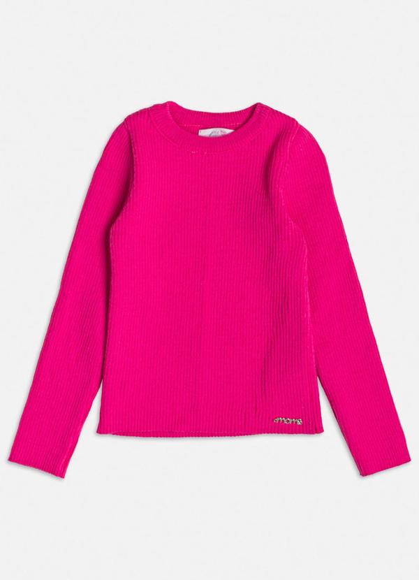 Blusa de Tricot Básica Pink Rosa