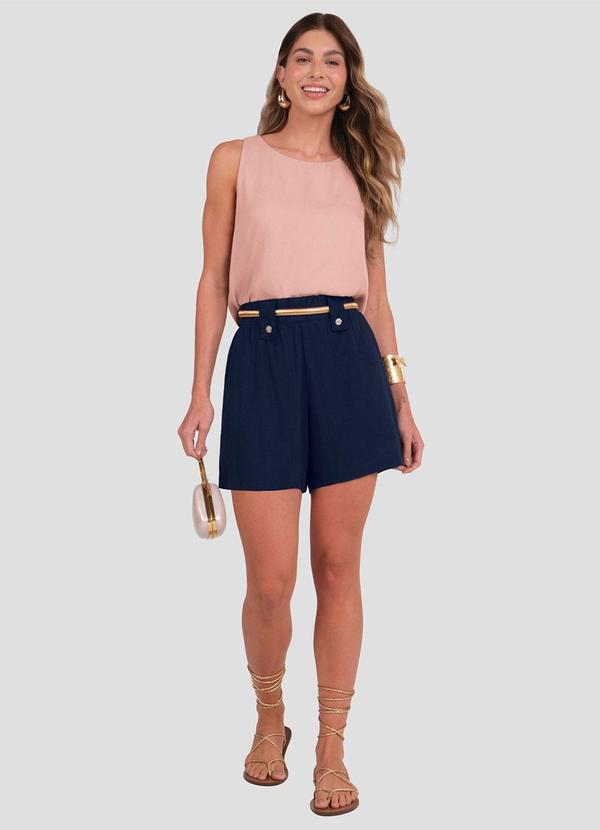 Blusa Feminina em Viscose sem Mangas Rosa