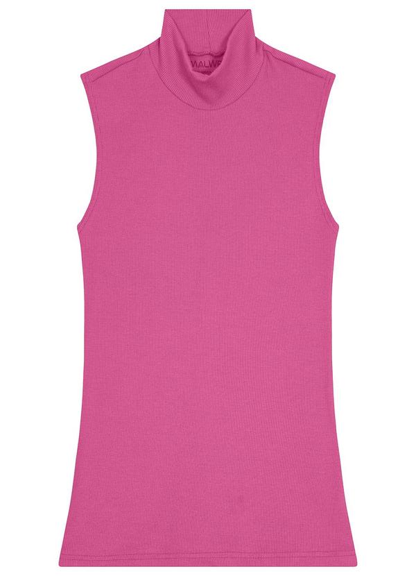 Vista 2 Blusa Feminina Justa em Ribana Rosa Malwee Malwee
