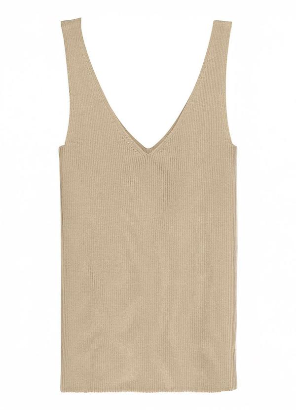 Blusa Justa Canelada Areia