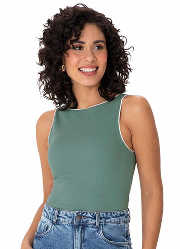 Blusa Justa Canelada Azul Pastel
