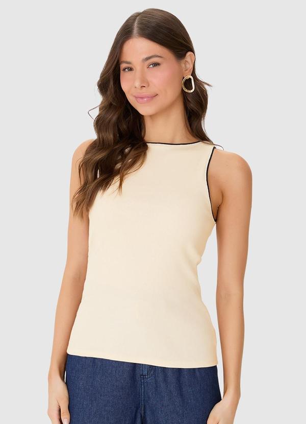 Blusa Justa Canelada Off White