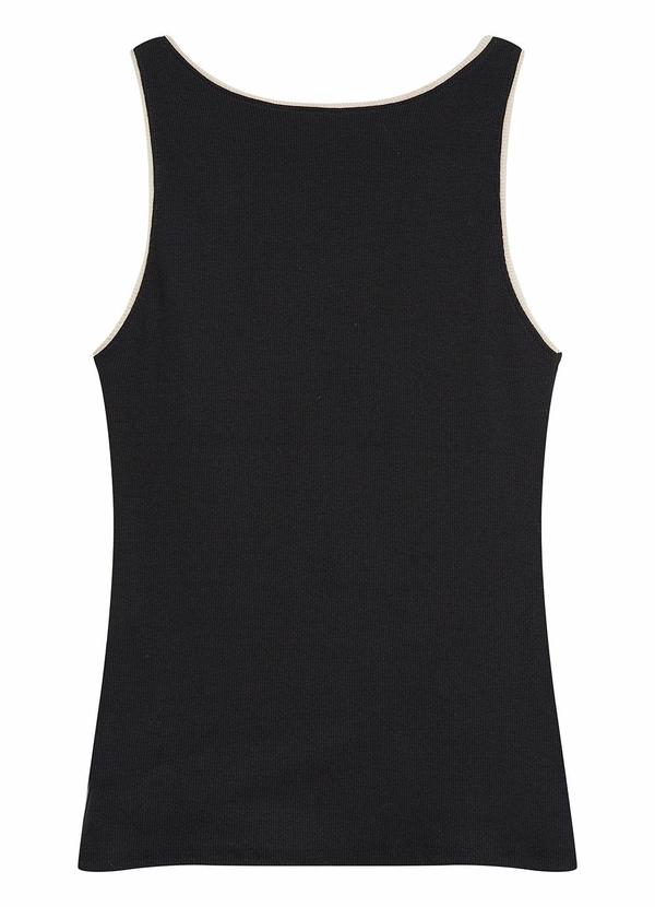 Blusa Justa Canelada Preto