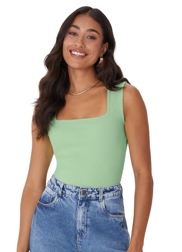 Blusa Justa Canelada Verde