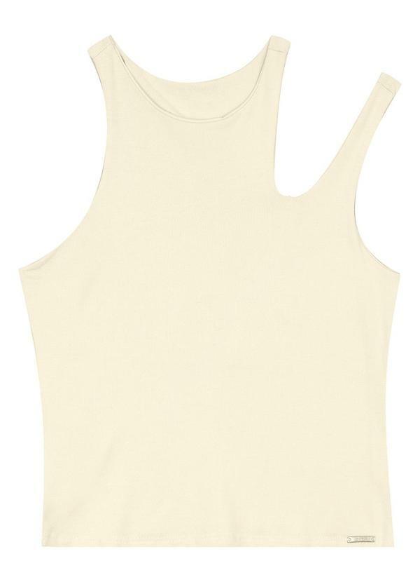Vista 2 Blusa Justa Cut Out Off White Enfim Enfim