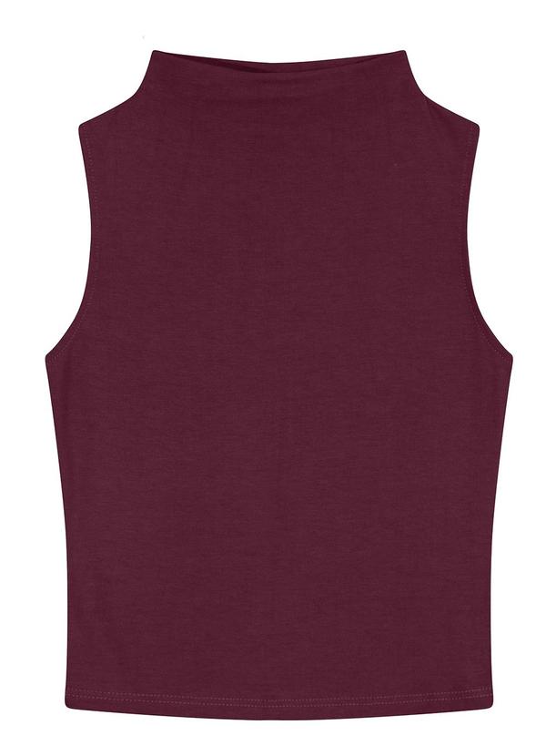 Blusa Justa em Malha Viscose Bordô