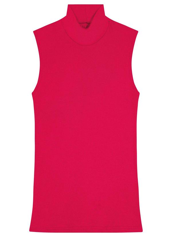 Vista 2 Blusa Justa em Ribana Rosa Escuro Malwee Malwee