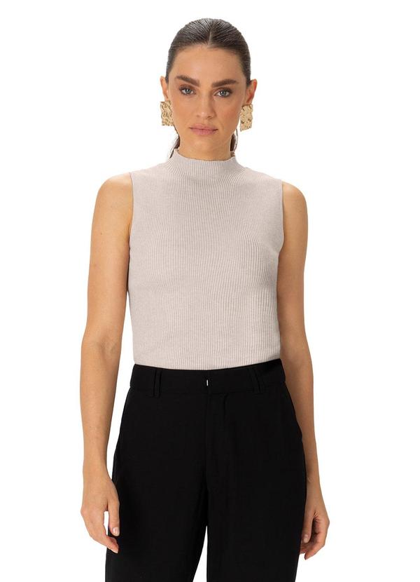Blusa Justa em Tricot Areia