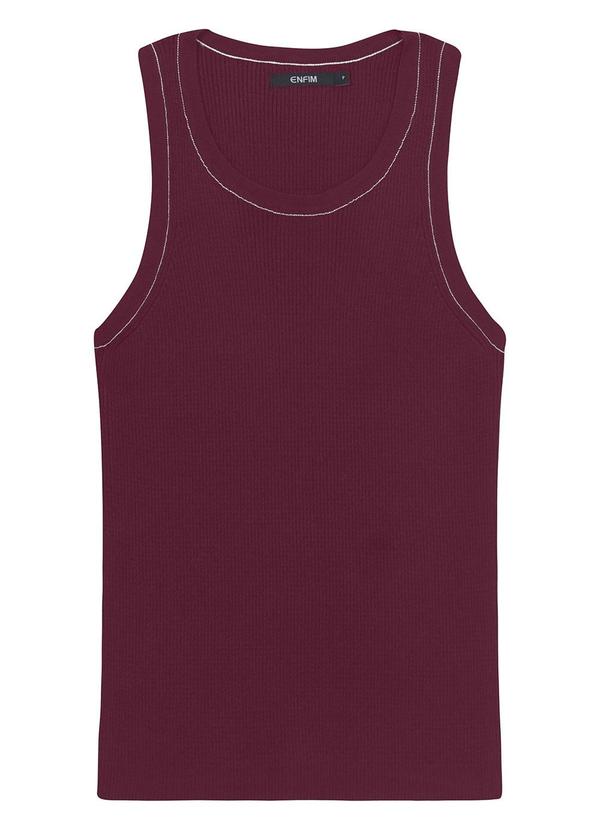 Blusa Justa em Tricot Bordô