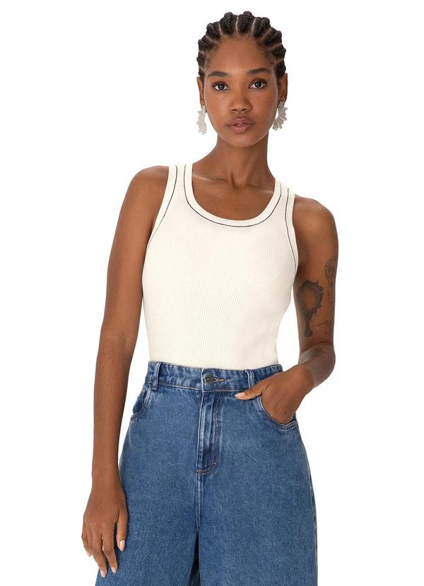 Blusa Justa em Tricot Off White