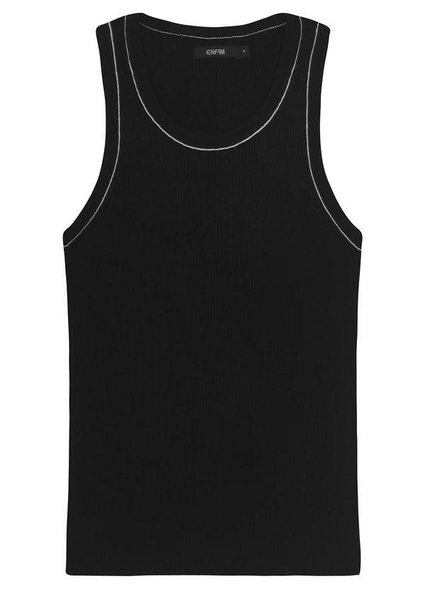 Blusa Justa em Tricot Preto