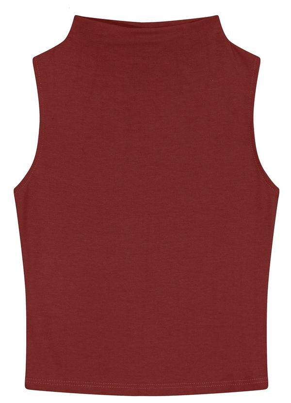 Vista 2 Blusa Justa em Viscose Bordô Enfim Enfim