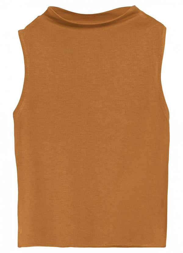 Blusa Justa Gola Alta Canela