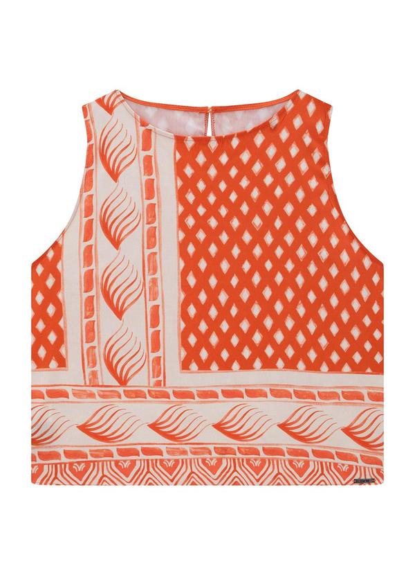 Blusa Laranja Reta Paisley