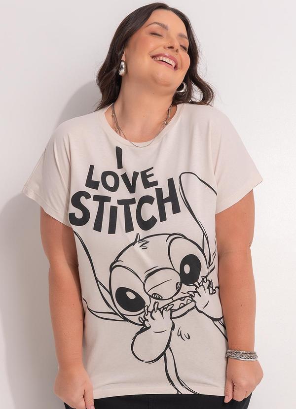 Blusa Lilo & Stitch Bege