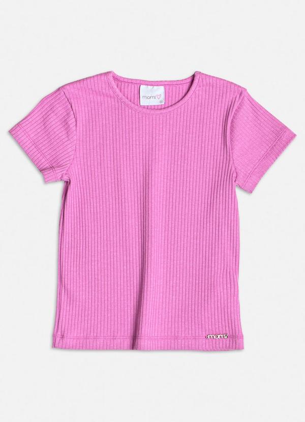 Blusa Manga Curta Canelada Roxo Mystic Roxo