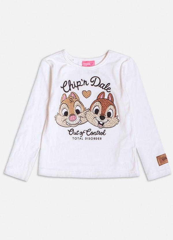 Blusa Manga Curta do Tico e Teco Branco