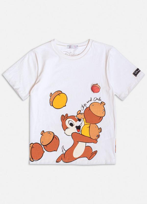 Vista 2 Blusa Off White do Tico e Teco Branco Momi Momi