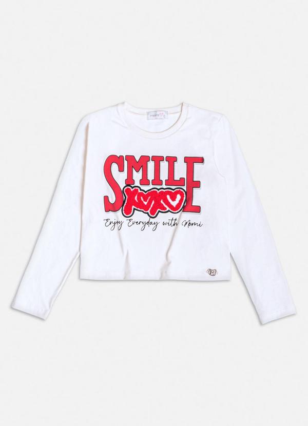Blusa Off White Smile com Patch Branco