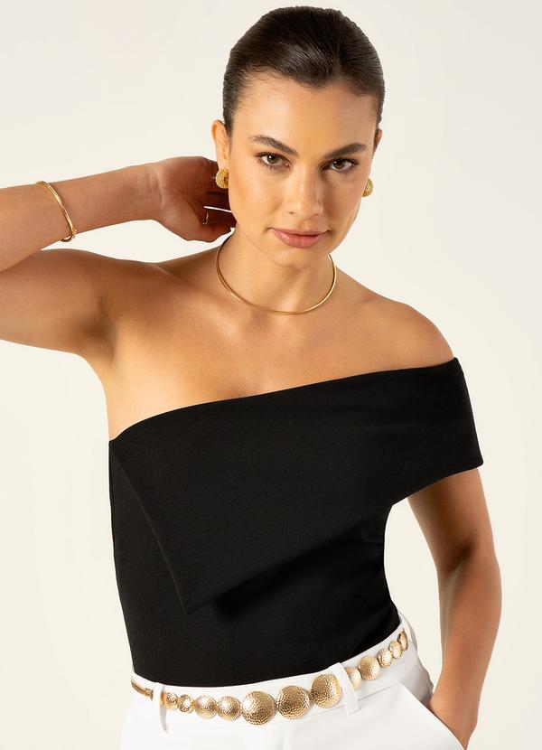 Vista 2 Blusa Ombro Só Luandra Preta Principessa Principessa